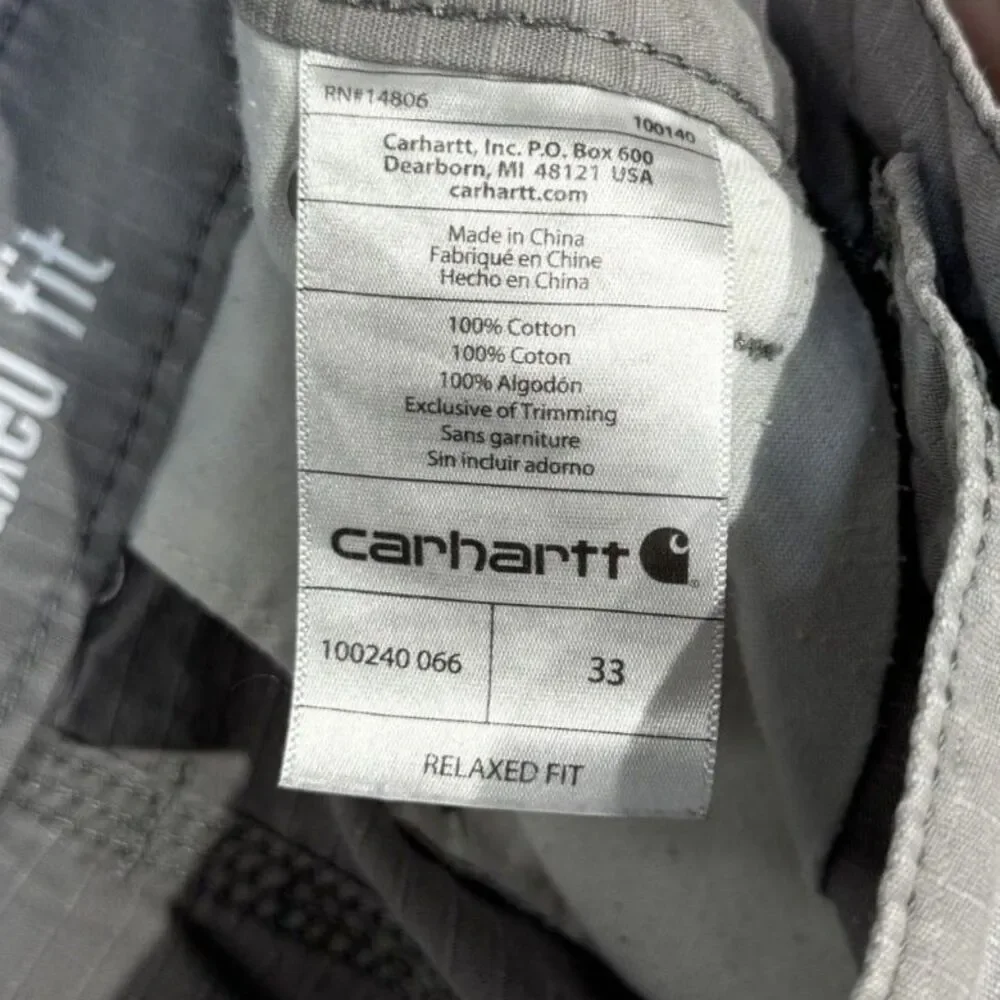 Carhartt Men's‎ Relaxed Fit Gray Work Shorts Size 33